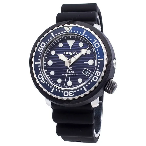 Save The Ocean Sports Solar Tuna Diver Blue Dial Watch 200m SNE518P1