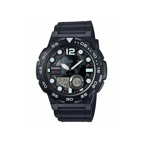Casio Sport Watch For Unisex Analog-Digital Resin - AEQ-100W-1A