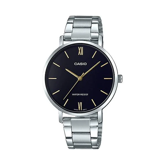 Casio LTP-VT01D-1B New Original Stainless Steel Analog Women's Wrist Watch LTP-VT01