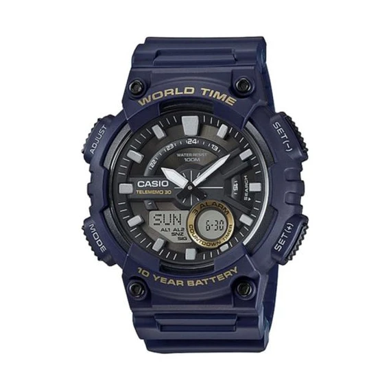 Casio AEQ-110W-2A For Men - Analog-Digital, Casual Watch