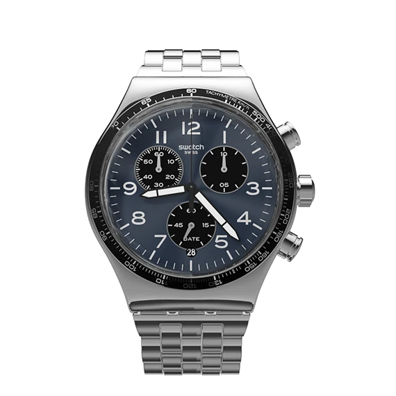 Swatch Irony Blue Dial Men's Quartz Watch YVS423G