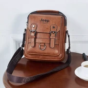 Jeep Leather Handbags, Shoulder Bags, Light Brown