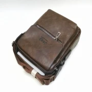 Jeep Leather Shoulder Bags, Dark Brown