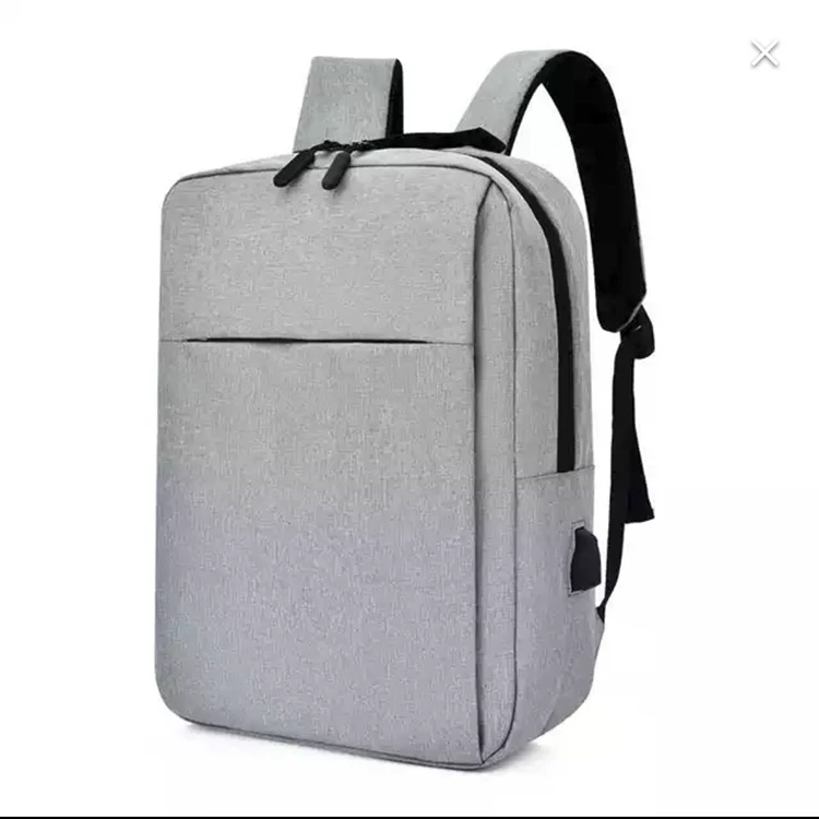Fashionable USB Laptop Backpack Men's Waterproof Backpack -Grey