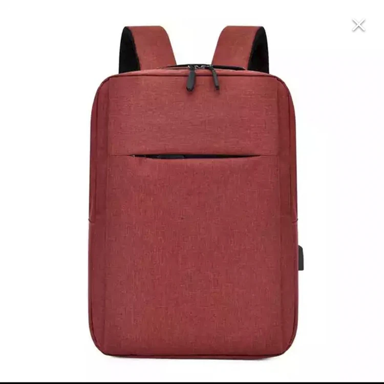 Fashionable USB Laptop Backpack Men's Waterproof Backpack - Red