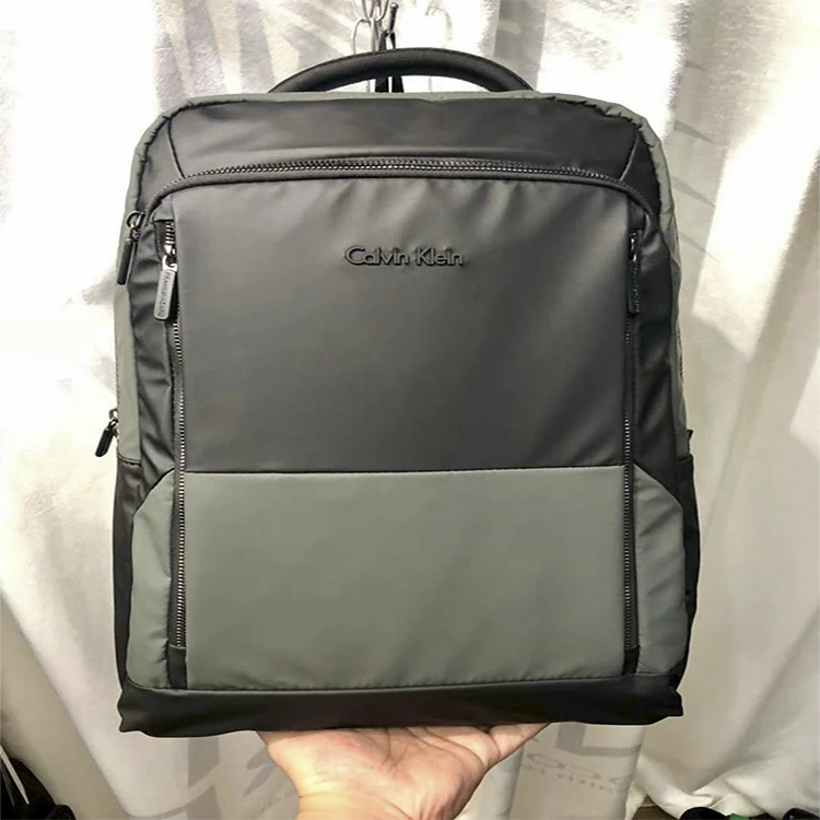 Calvin Klein Waterproof Backpack - For Men - Dark Gray×Black