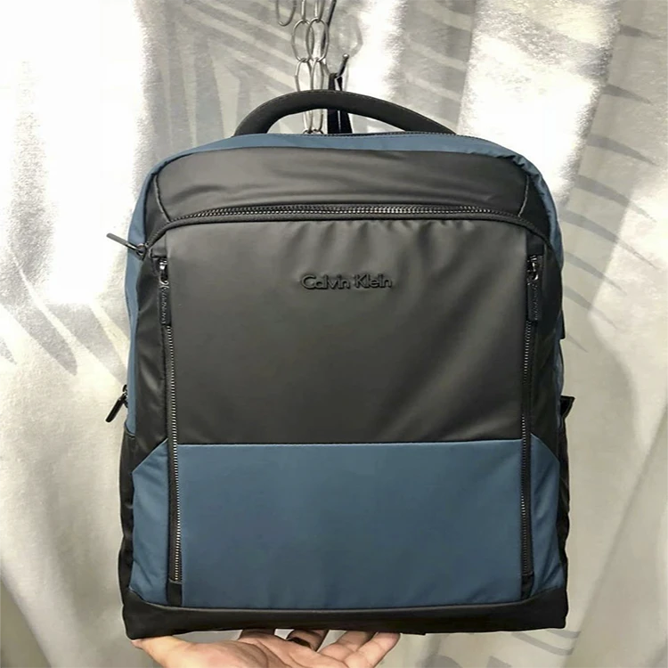 Calvin Klein Waterproof Backpack - For Men - Blue x Black