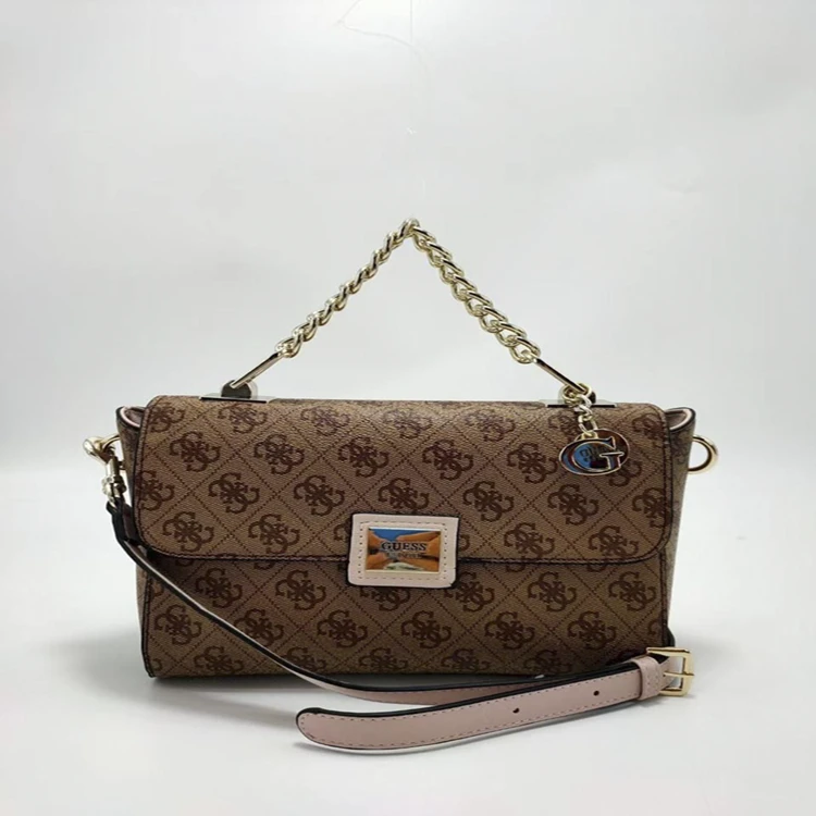 Guess bag for women - original - with handle and shoulder - Brown