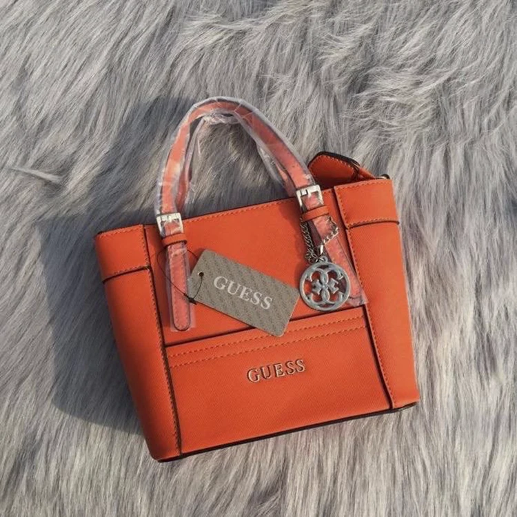 Guess bag for women - original - with handle and shoulder - Orange