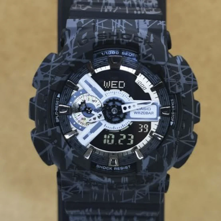 ساعة جي شوك انالوج-رقمية متعددة الالوان للرجال - GA-110SL-4ADR (G600)