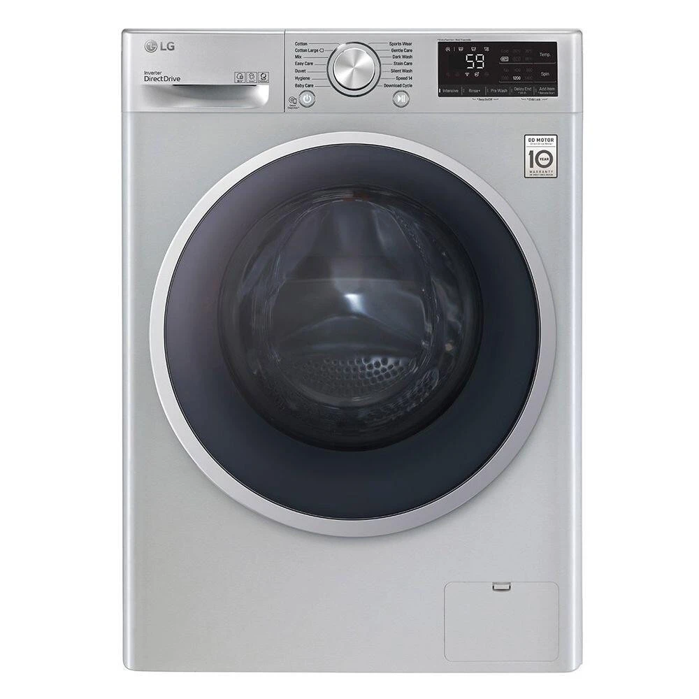 LG Vivace Automatic Washing Machine, Front Loading, 8 KG, Inverter Motor, Silver - F4R5TYGSL