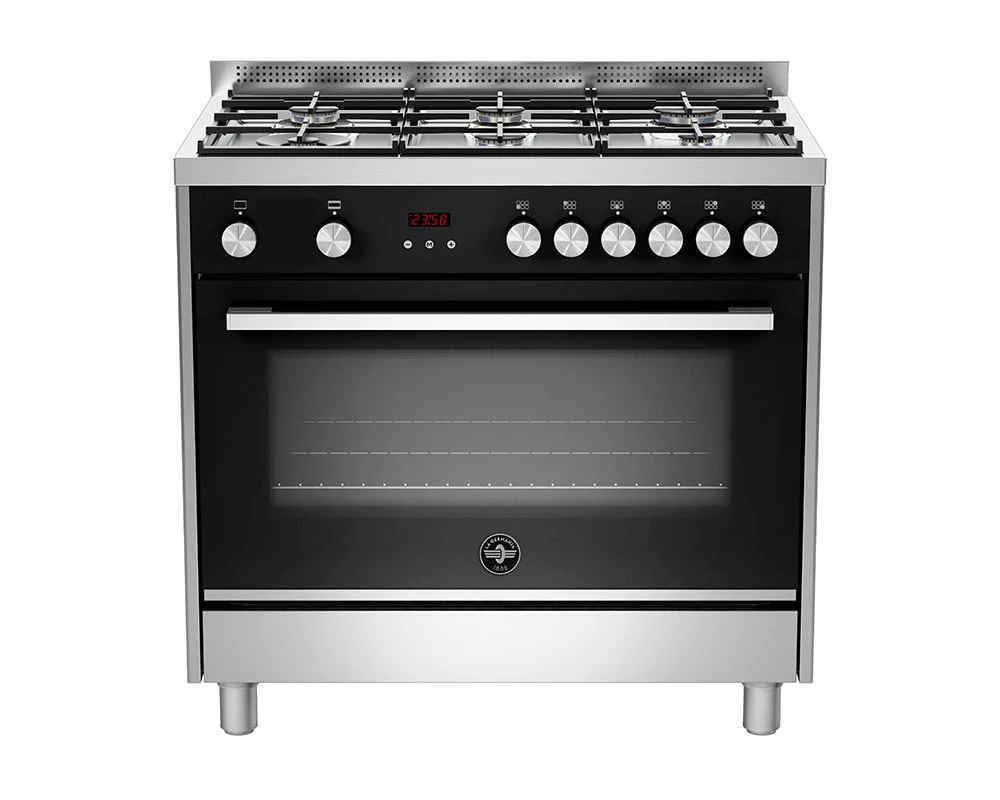 بوتاجاز لاجيرمانيا فري ستاند 90 × 60 ، 5 شعلة غاز ، استانلس × أسود TUS95C81CXS/2