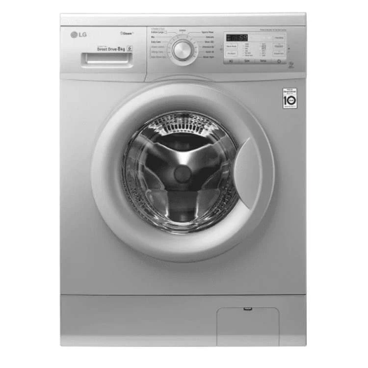 LG Automatic Washing Machine, Front Loading, 8 KG, Inverter Motor, Silver - FH4G7TDY5 - Washing Machines - Washers & Dryers - Large Home Appliances