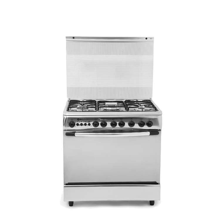 White Point Gas Cooker 80 * 60 with 5 Burners - Full Safety Stainless: WPGC8060XFSA